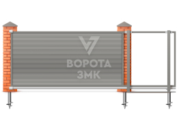 Откатные ворота 2500×3000 ЗМК-6914