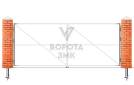 Распашные ворота Алютех 2250×2750 ЗМК-4746